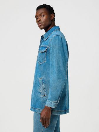 Wrangler Geaca Albastra Deschisa Relaxed Barbati [2]