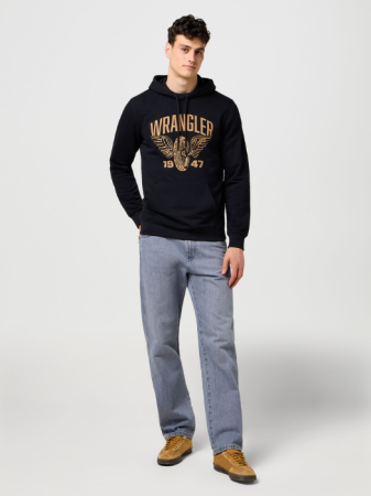 Hanorace - Wrangler Hanorac Negru Regular Barbati