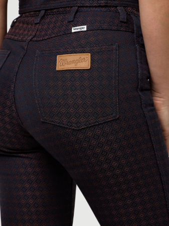 Wrangler Pantaloni Maro Inchis Flare Femei [4]