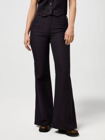 Wrangler Pantaloni Maro Inchis Flare Femei [1]