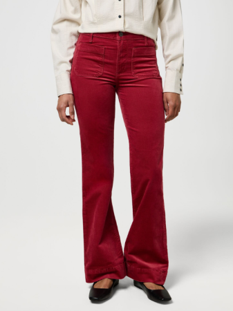 Wrangler Pantaloni Rosii Flare Femei [1]