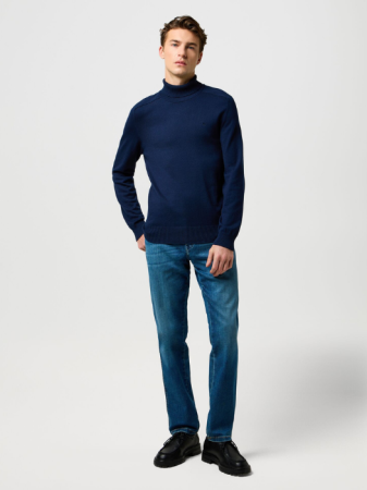 BARBATI - Wrangler Pulover Navy Regular Barbati