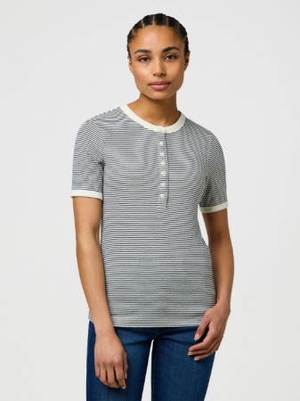 Tricouri si Topuri - Wrangler Tricou Albastru Slim Femei