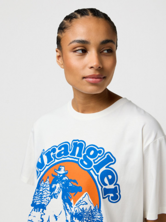 Wrangler Tricou Alb Loose Femei [3]