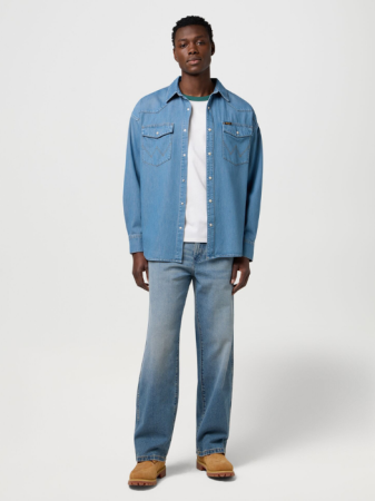 BARBATI - Wrangler Tricou Alb Relaxed Barbati