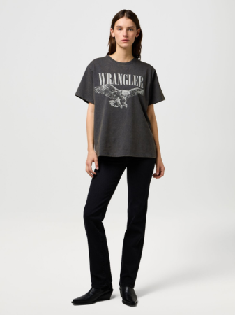 Tricouri si Topuri - Wrangler Tricou Antracit Loose Femei