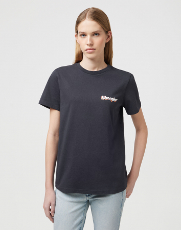 FEMEI - Wrangler Tricou Negru Regular Femei