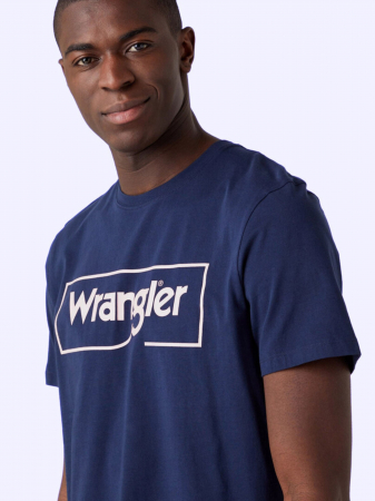 Wrangler Мужская Футболка Темно-Синяя Regular [1]