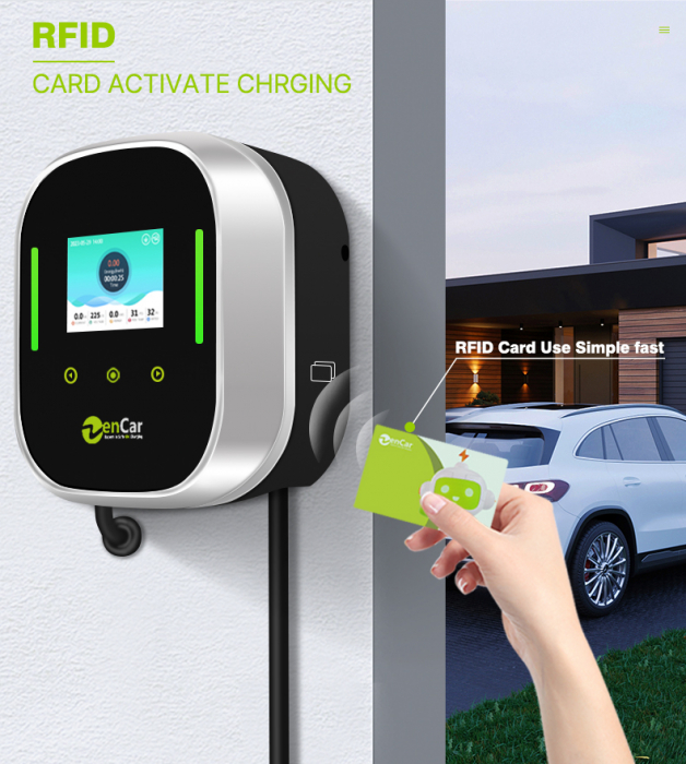 Statie fixa incarcare vehicule electrice Zencar, 22kW, Type 2 , trifazat, 32A, RFID, cablu incarcare inclus [7]