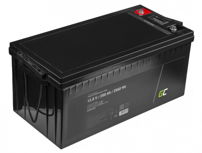 Acumulator baterie Green Cell LiFePO4 200Ah, 12.8V, 2560Wh, litiu-fier-fosfat pentru rulote si barci [3]