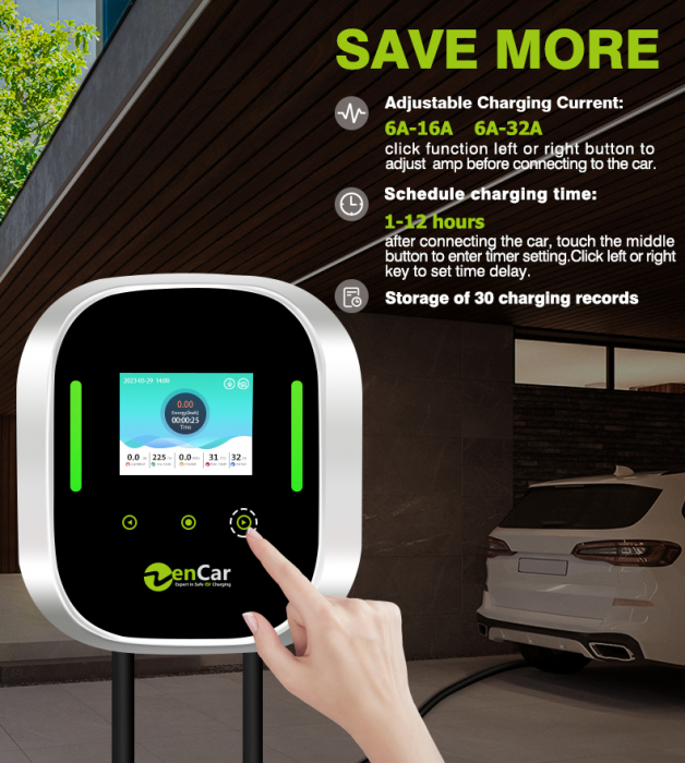 Statie fixa incarcare vehicule electrice Zencar, 22kW, Type 2 , trifazat, 32A, RFID, cablu incarcare inclus [10]