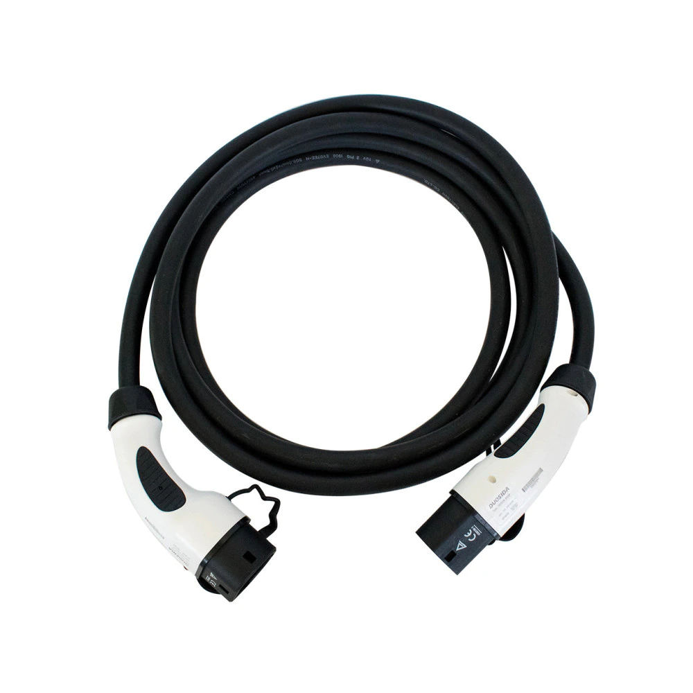 Cablu de incarcare masini electrice Polyfazer Type 2-Type 2, 22kw, Trifazat,32A, 5m, negru [1]