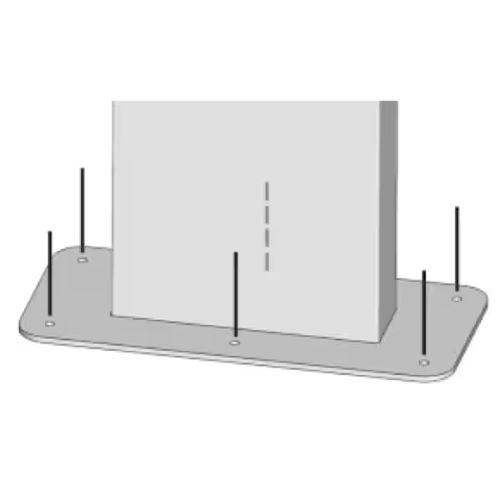 Piedestal metalic vertical pentru o statie KEBA Austria, gri [3]