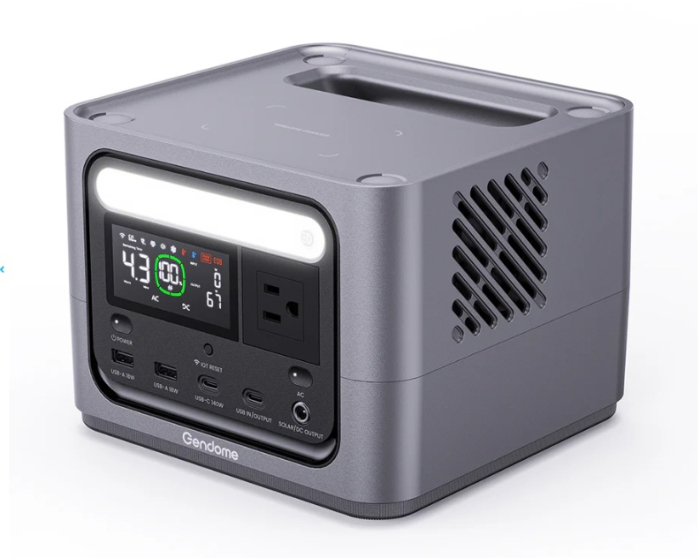 Gendome GO 300 - Stație Portabilă 300W cu Baterie LiFePO4, Dual USB-C PD 140W, Încărcare Solară 200W, Wi-Fi & Bluetooth, 6 Porturi și Putere Surge 600W [2]