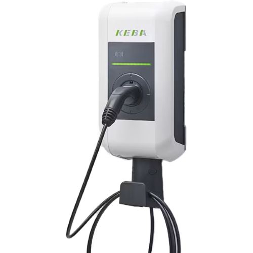 Statie incarcare masini electrice KEBA Austria Wallbox P30 Premium, trifazat, 22 kW, 32A, Type 2, cablu 6m, alb [2]