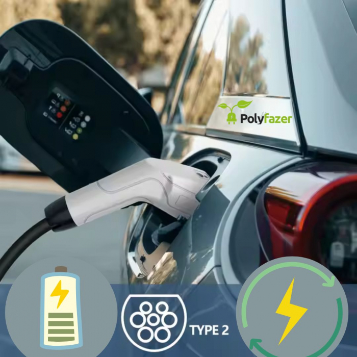 Statie portabila Polyfazer, type 2, 7 KW, 32A - 1 faza, lungime cablu 5m, putere ajustabila, Geanta transport cadou [3]