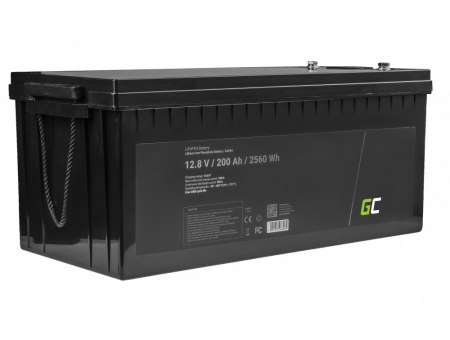 Acumulator baterie Green Cell LiFePO4 200Ah, 12.8V, 2560Wh, litiu-fier-fosfat pentru rulote si barci [0]