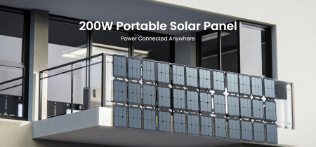 Panou Solar Portabil Gendome 200W, Eficiență până la 23%, Design pliabil ultra-ușor, Rezistent la apă IP68, Compatibil cu stații de energie, Ideal pentru camping, RV și utilizare off-grid [4]