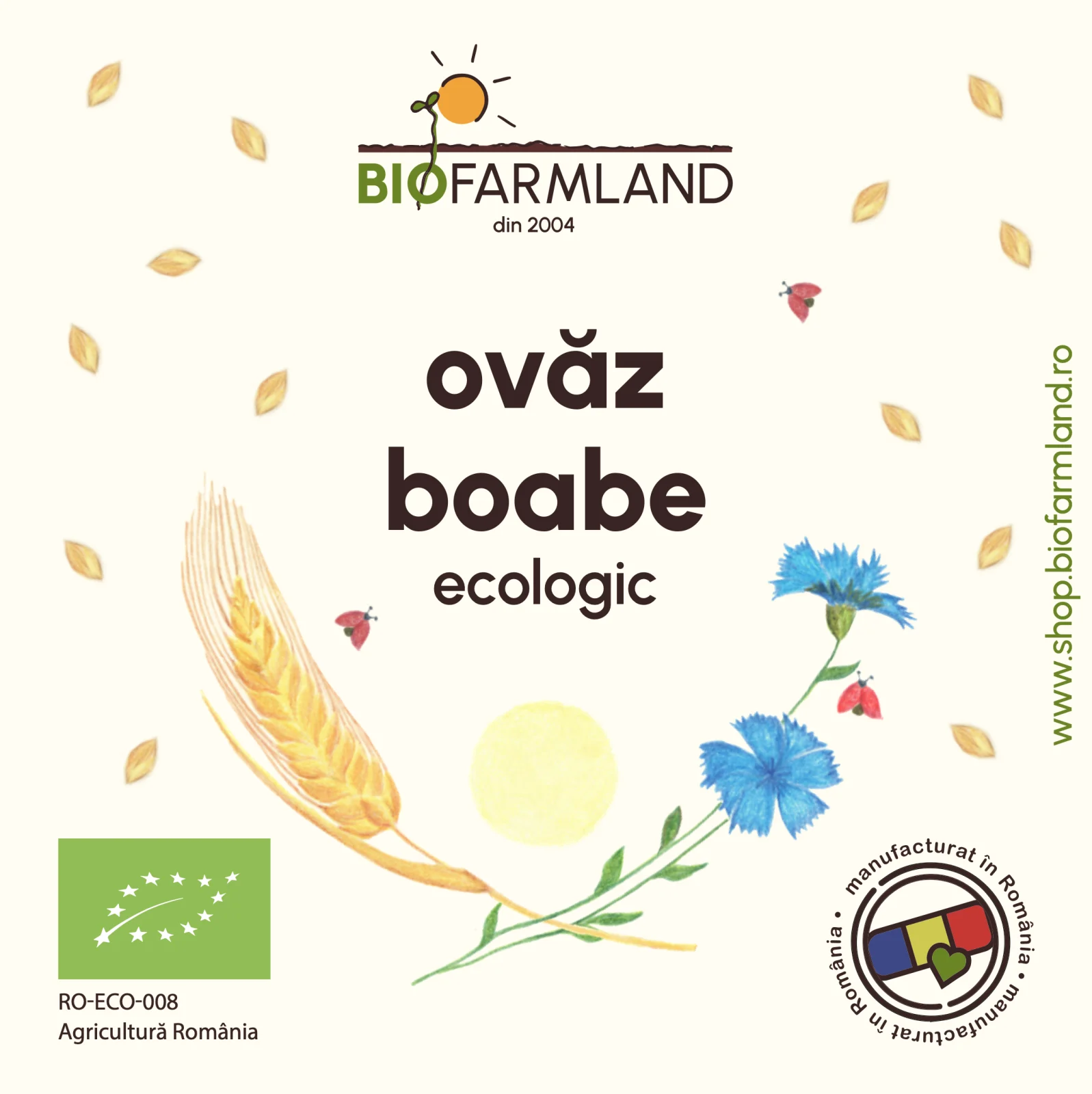 Ovăz boabe întregi ecologice - 20kg [5]