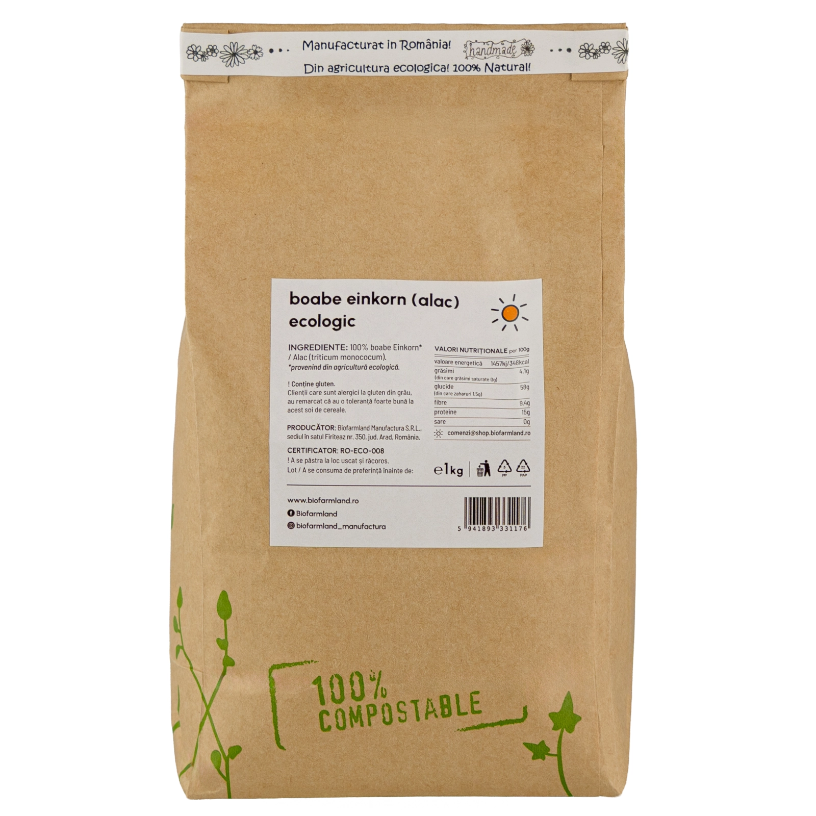 Boabe-Einkorn-Ecologic-750gr-Începător [2]