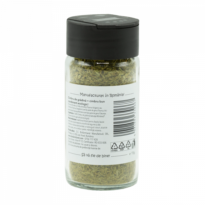 Condiment Cimbru de Grădină ECOLOGIC - 15g (Flacon Sticlă) [2]
