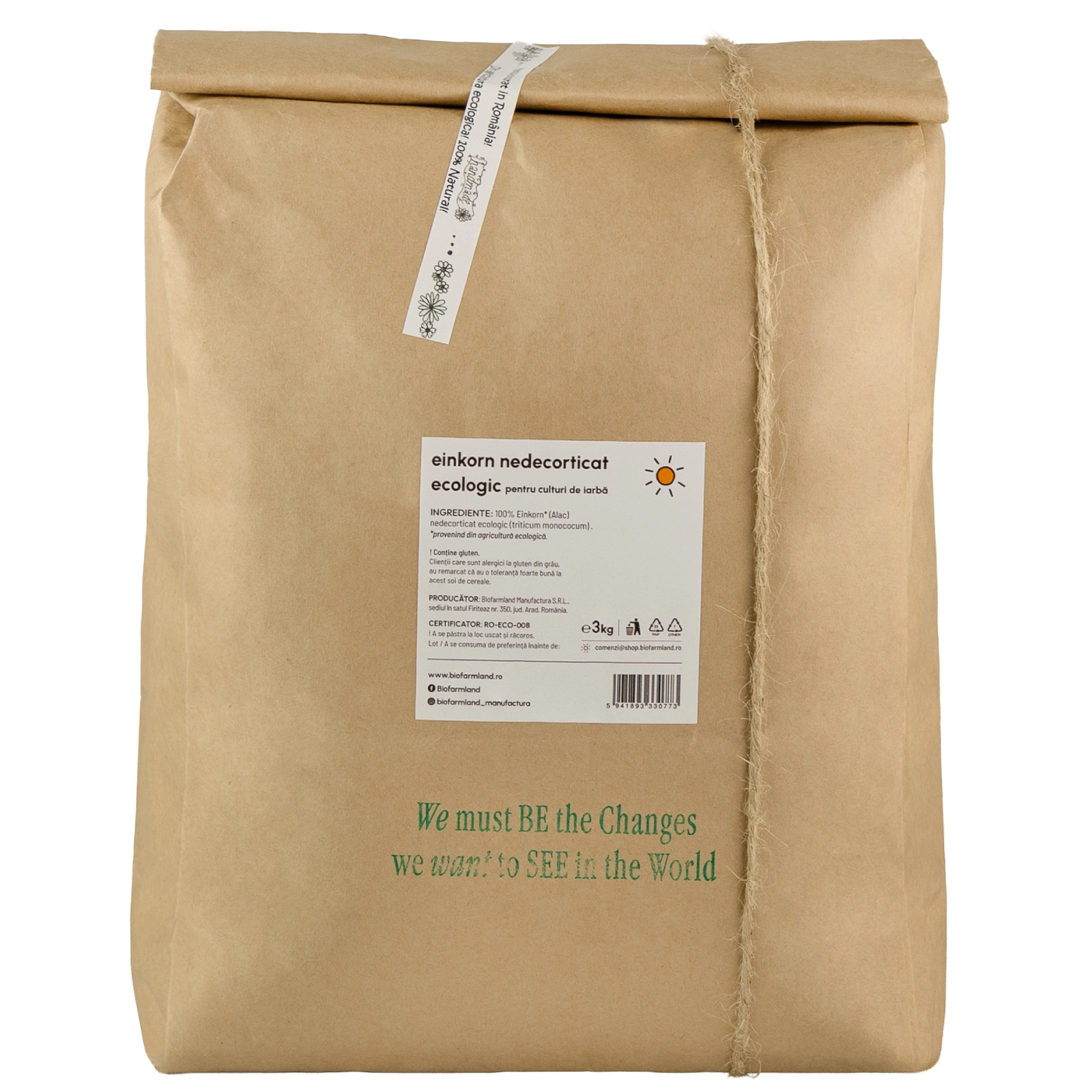 Einkorn Nedecorticat ECO pentru Culturi de Iarbă - 3kg [2]