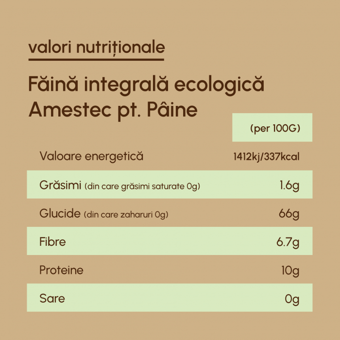 Făină Integrală „Amestec pentru Pâine” BIO - 1kg [2]