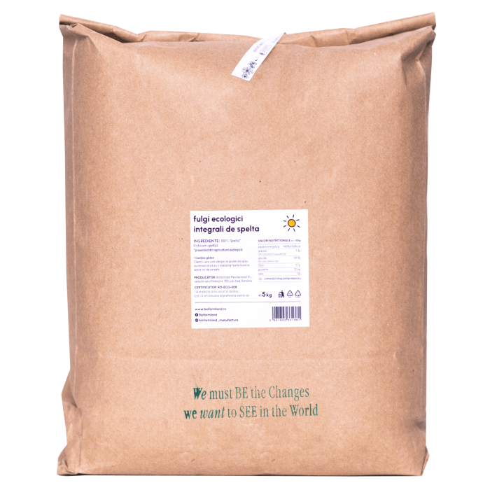 Fulgi integrali de grâu spelta, sursă de fibre - 5kg [2]
