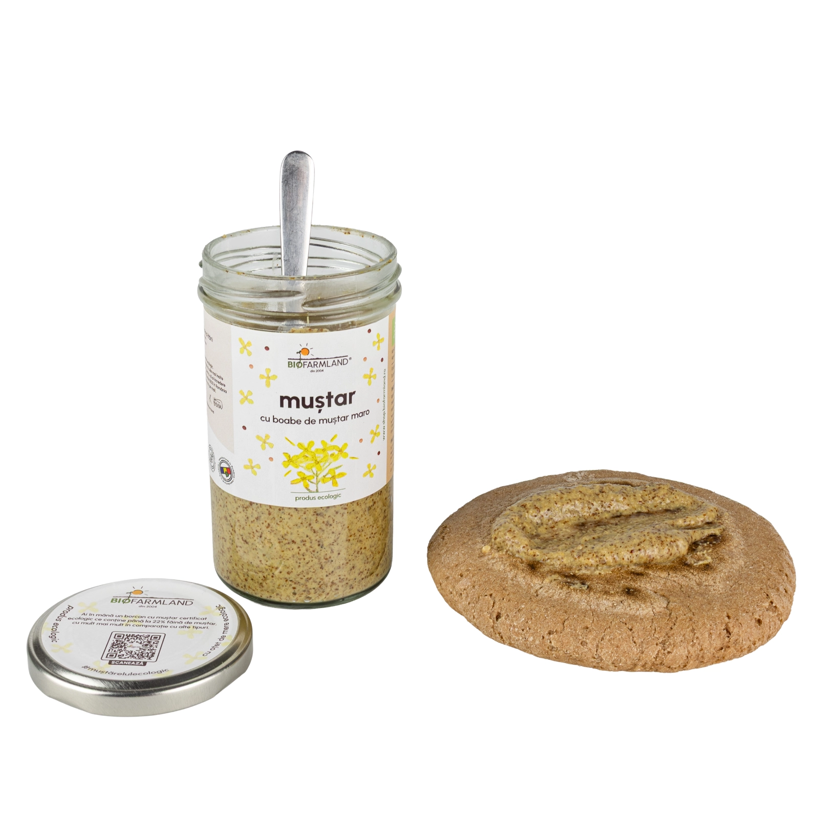 Muștar Clasic cu boabe de muștar maro ecologic - 195g [3]