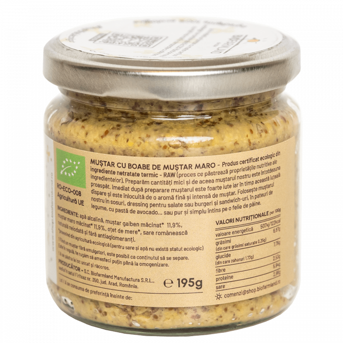 Muștar Clasic no 2 din boabe maro ecologic - 195g [2]
