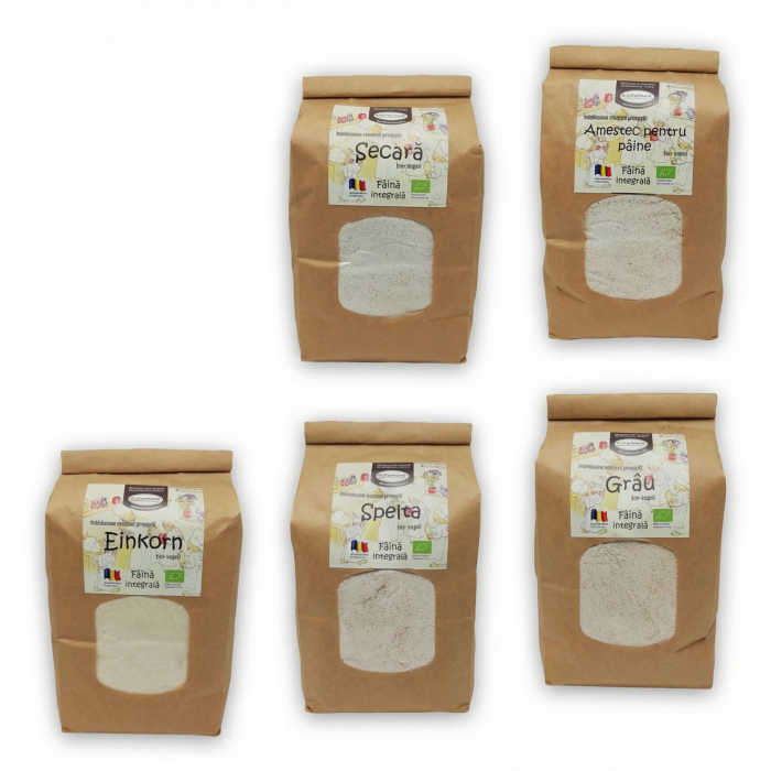 Pachet Sortiment de 5 Tipuri de Făină Ecologică - 5kg [1]