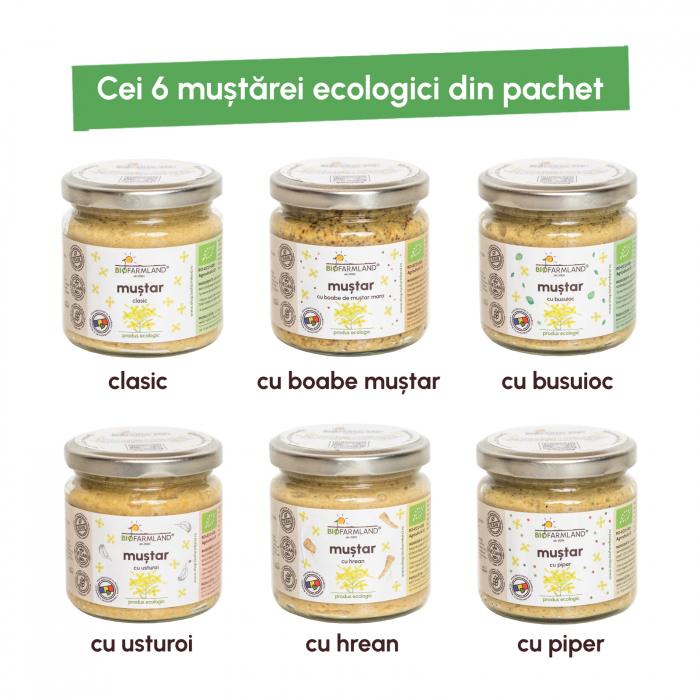 Sortiment 6 borcane muștar ecologic - 1,17 kg [3]