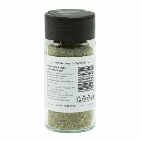 Condiment „Amestec Mediteranean” ECOLOGIC - 15g (Recipient Sticlă) [1]