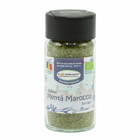 Condimente bio - Condiment Mentă Marocco ECOLOGIC - 20g (Recipient Sticlă)