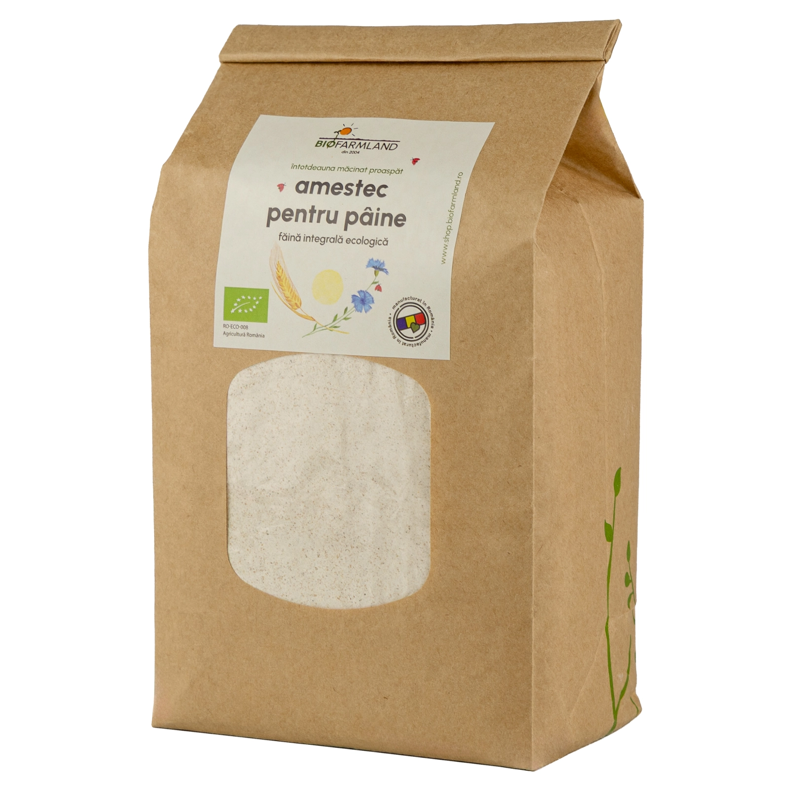 Făină integrală Amestec Pâine - Făină Integrală „Amestec pentru Pâine” BIO - 1kg