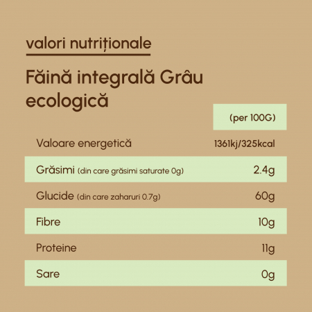 Făină Integrală Ecologică de Grâu - 1 kg [2]