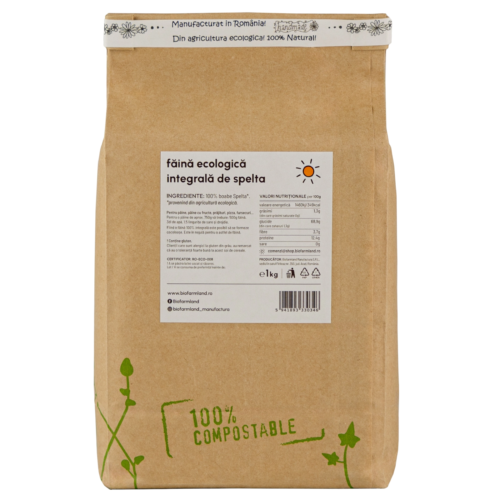 Făină Ecologică Integrală de Spelta - 1 kg [1]