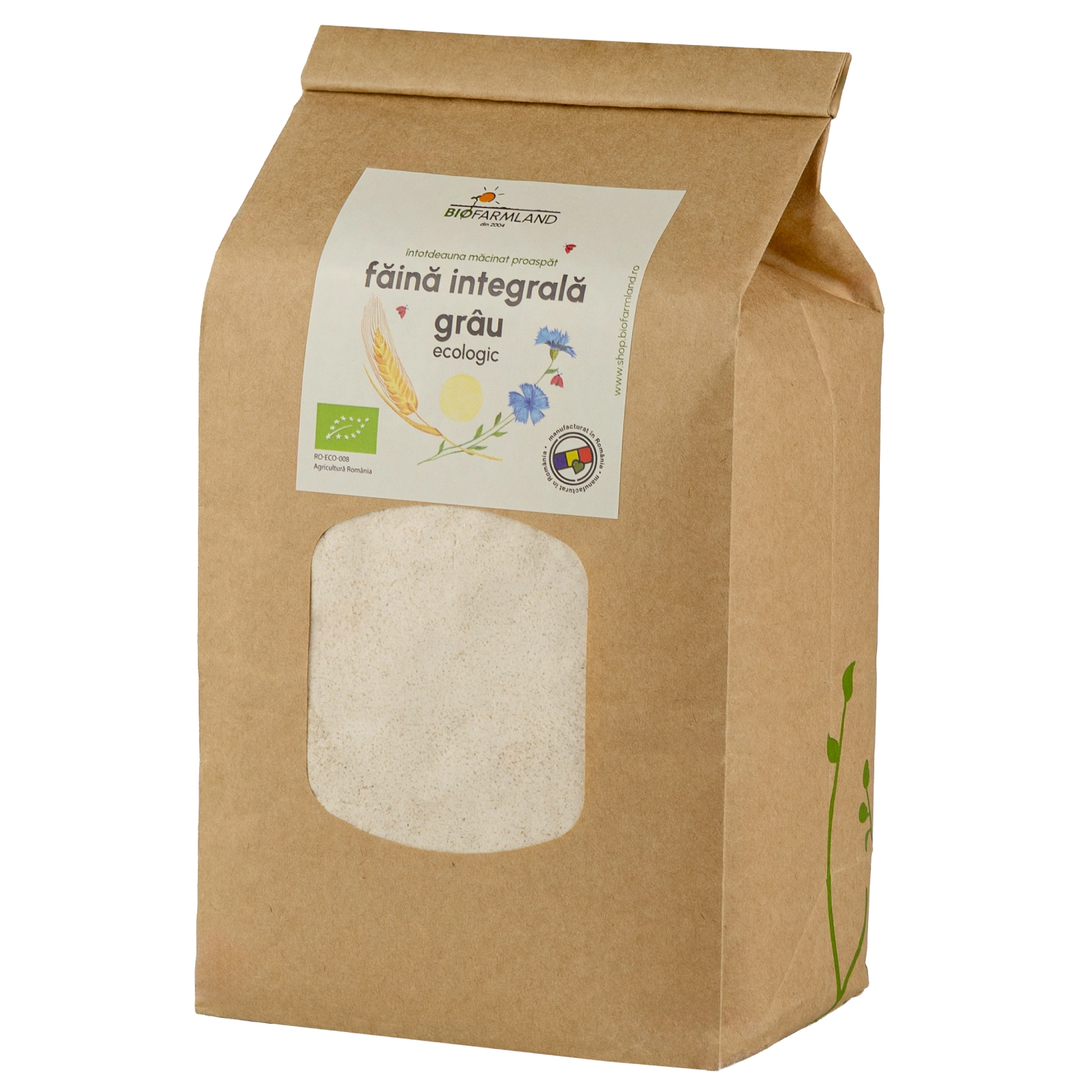Făină integrală Grâu - Făină Integrală Ecologică de Grâu - 1 kg