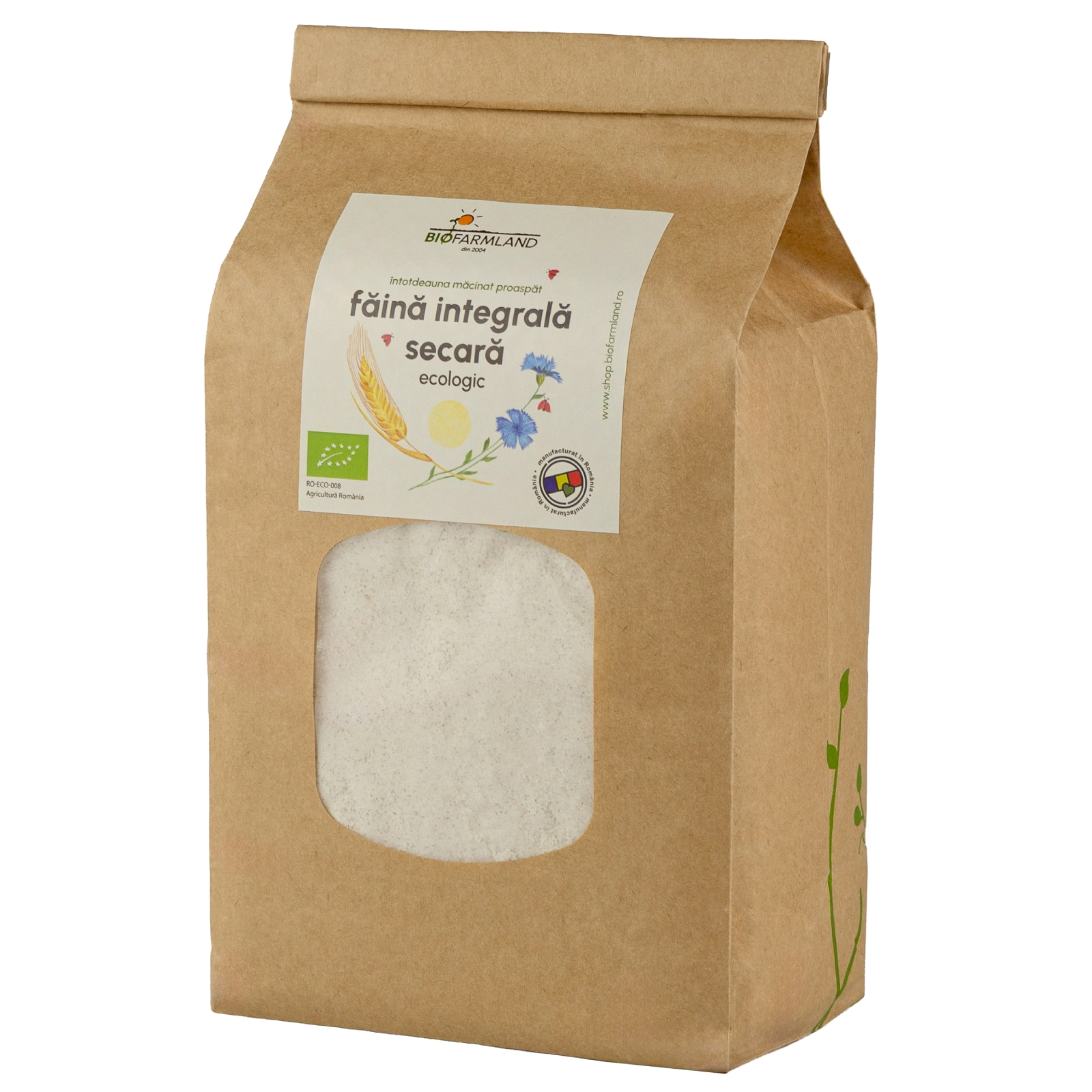 Făină integrală Secară - Făină Integrală Ecologică de Secară - 1 kg