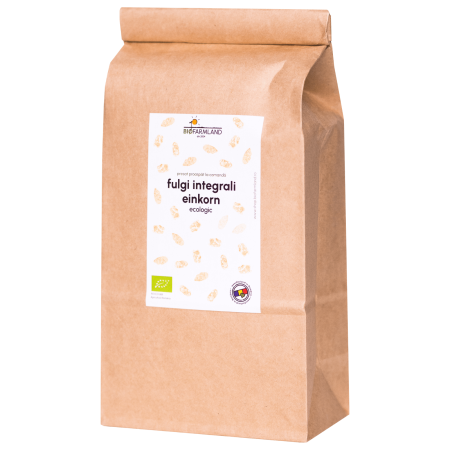 Fulgi integrali de cereale - Fulgi integrali de einkorn (alac), grâu antic pur | 1kg