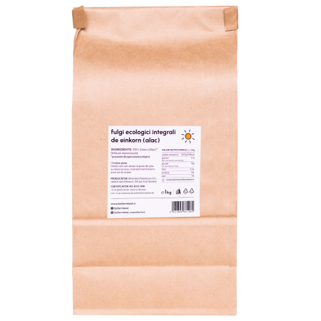 Fulgi integrali de einkorn (alac), grâu antic pur | 1kg [1]