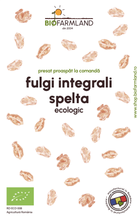 Fulgi integrali de cereale - Fulgi integrali de grâu spelta, sursă de fibre - 5kg