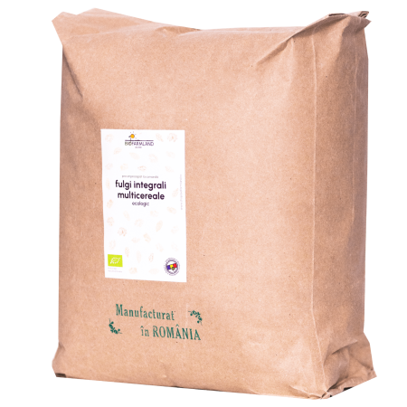 Fulgi integrali de cereale - Mix 3 fulgi integrali (33,33% spelta, 33,33% secară, 33,33% einkorn), 100% natural | 5kg