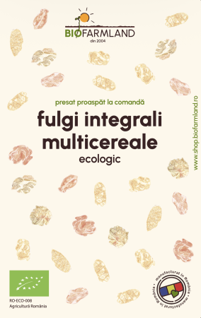 Fulgi integrali de cereale - Mix 3 fulgi integrali (33,33% spelta, 33,33% secară, 33,33% einkorn), 100% natural | 5kg