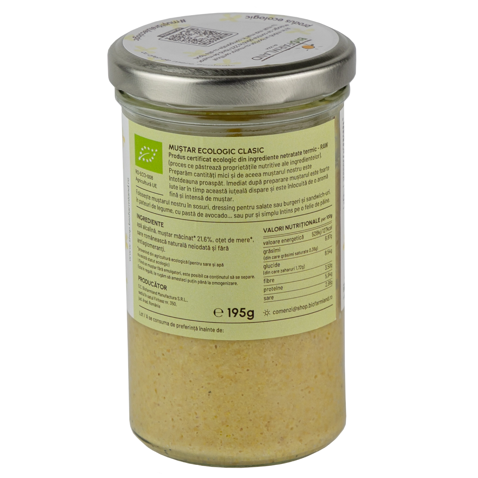 Muștar Classic ecologic - 195g [1]