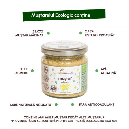 Muștar cu Busuioc ecologic - 195g [2]