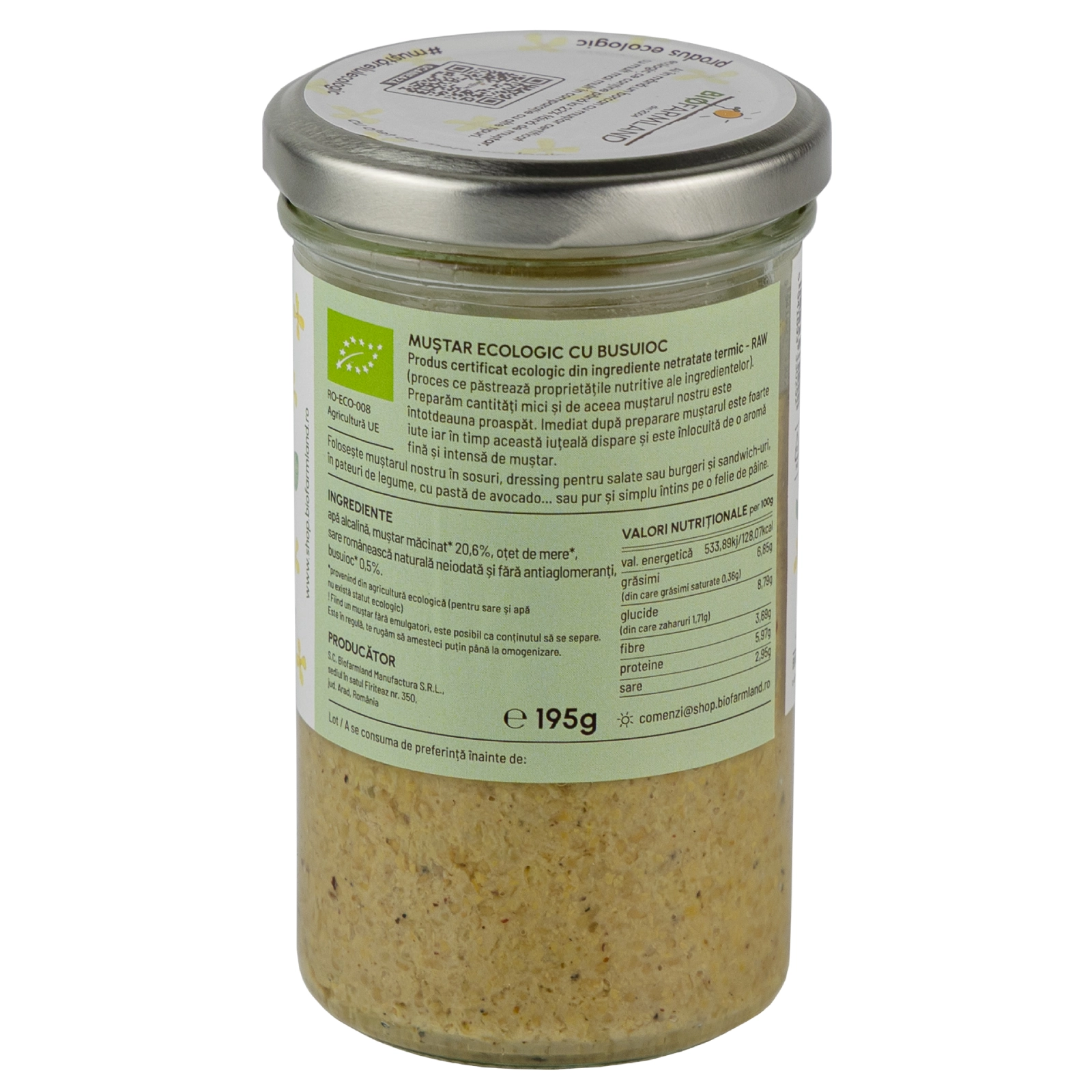 Muștar cu Busuioc ecologic - 195g [1]