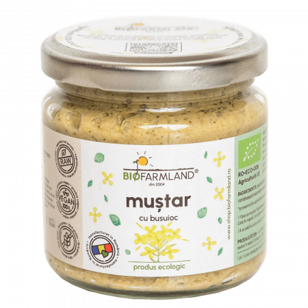 Muștar bio - Muștar cu Busuioc ecologic - 195g