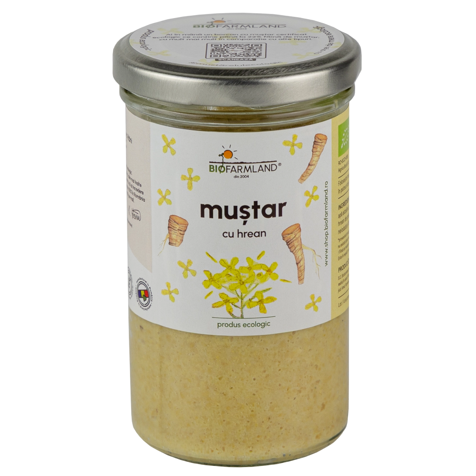 Muștar bio - Muștar cu Hrean ecologic - 195g