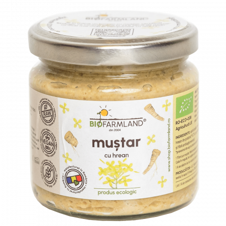 Muștar bio - Muștar cu Hrean ecologic - 195g